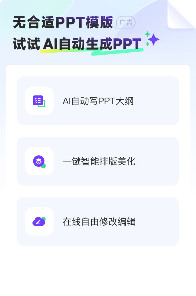 无合适PPT模板试试AI自动生成PPT