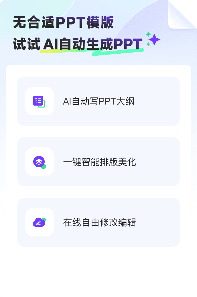 无合适PPT模板试试AI自动生成PPT